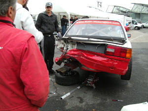 Schrott im Regentraining